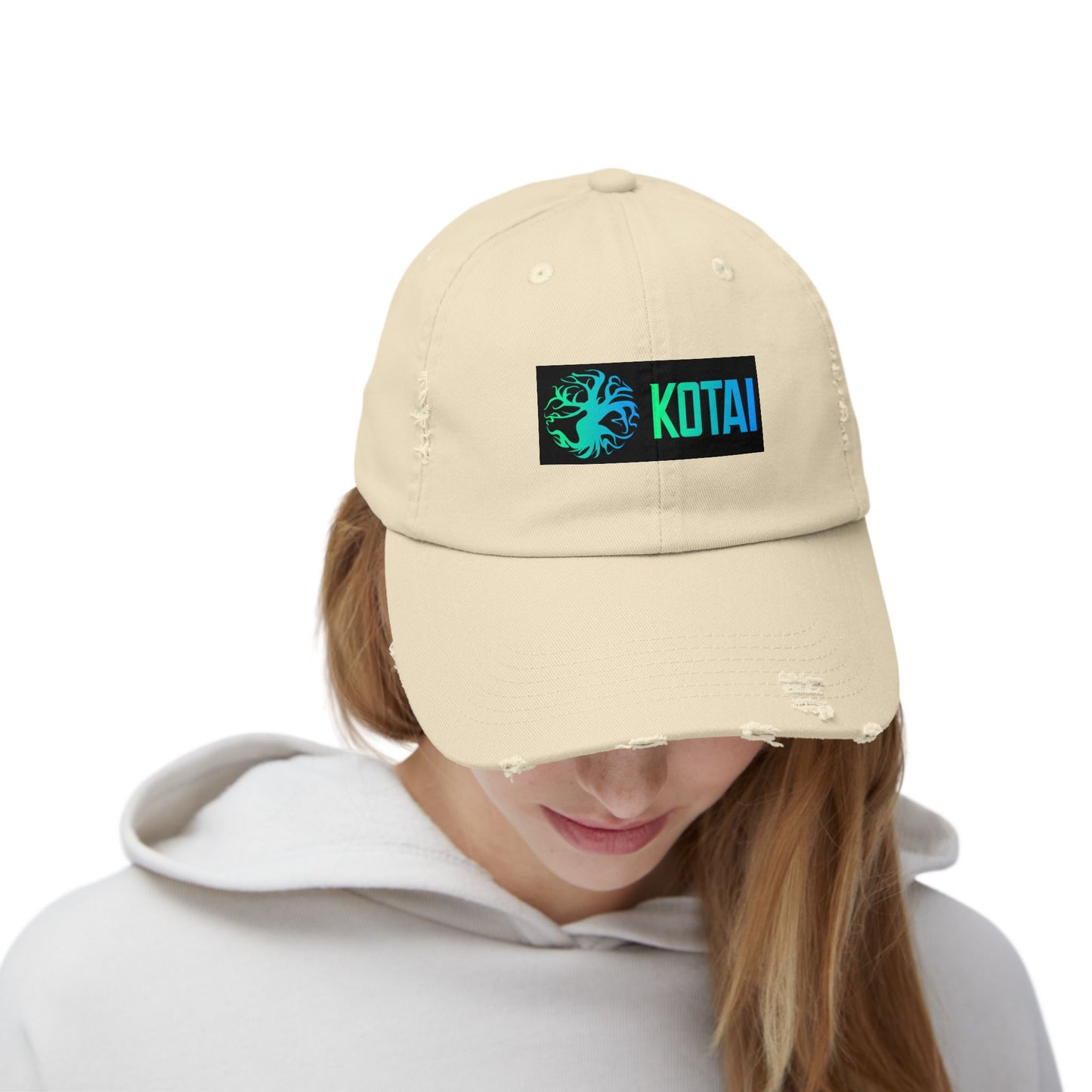 Unisex Distressed Cap with KOTAI Design - Casual Style for Everyday Adventures