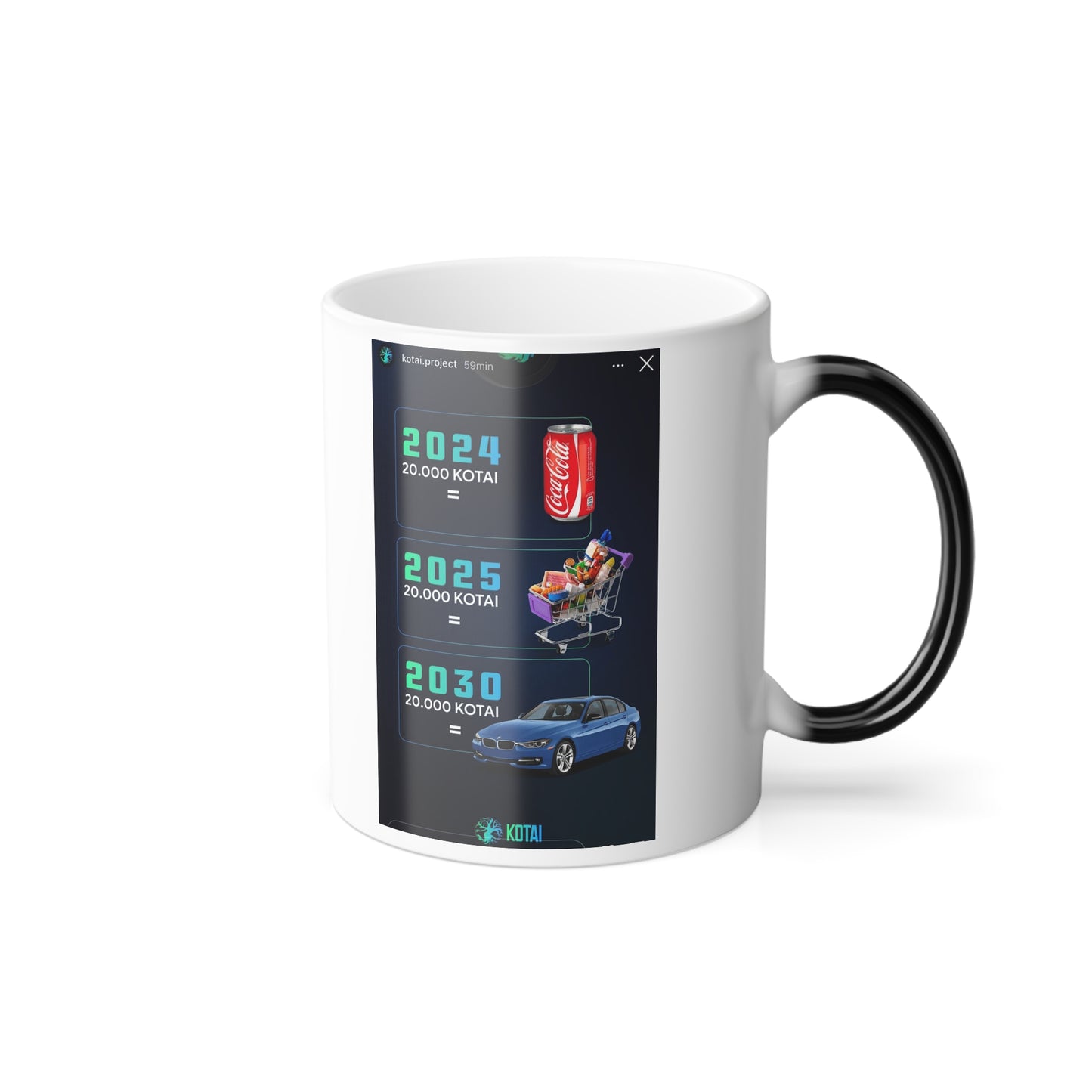 Color Morphing Coffee Mug – Fun 2024 & 2030 Predictions Design