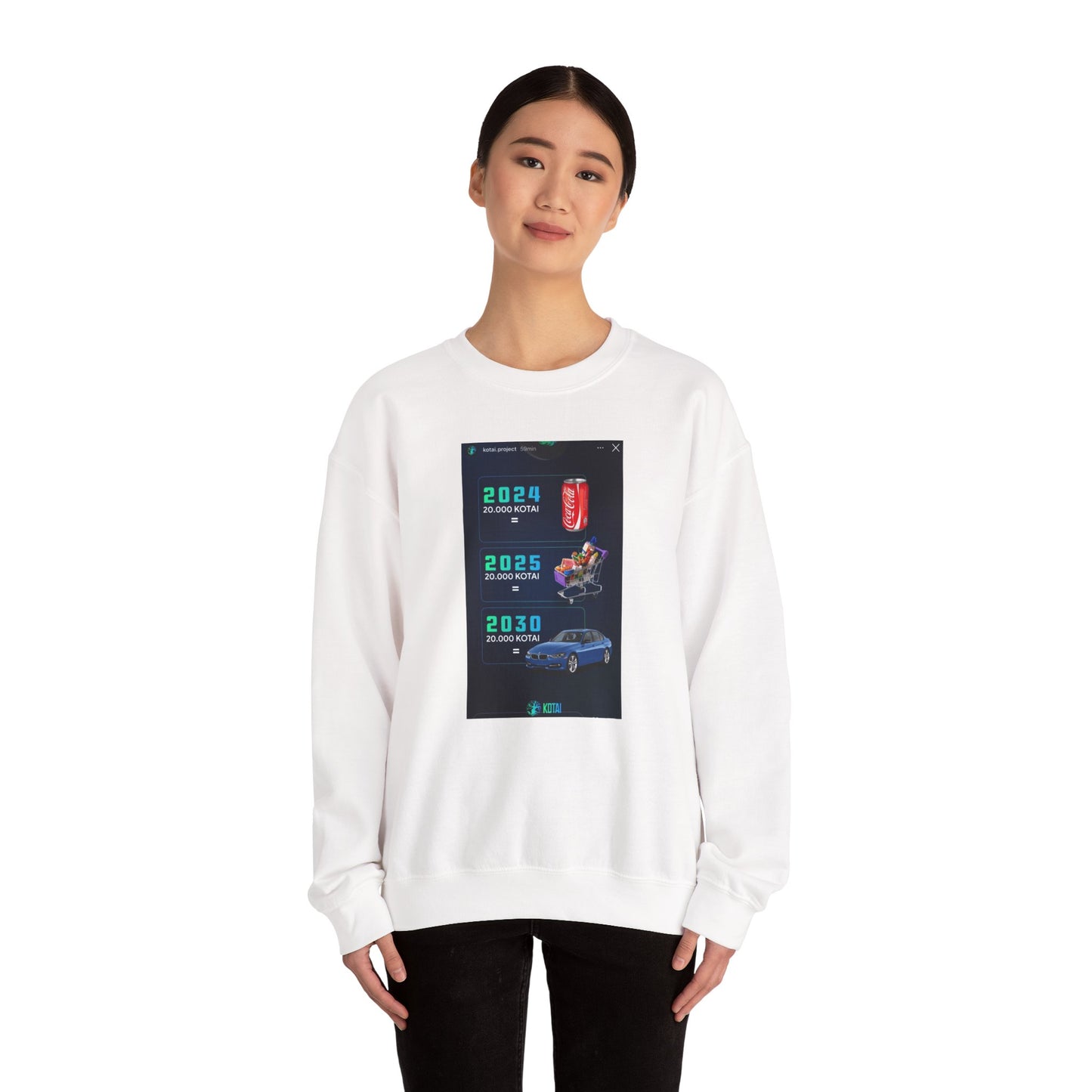 Retro Graphic Crewneck Sweatshirt - Future Plans Design