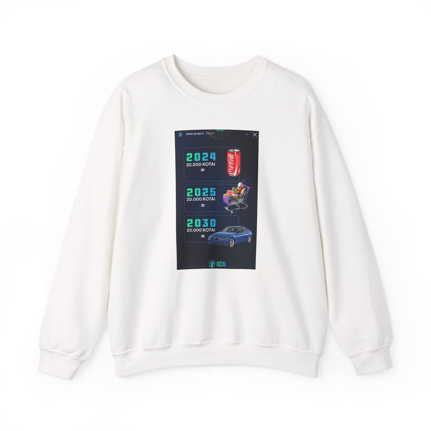 Retro Graphic Crewneck Sweatshirt - Future Plans Design